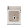 Hooded Towel with Embroidery 90x90 cm SOFT BEIGE /package/
